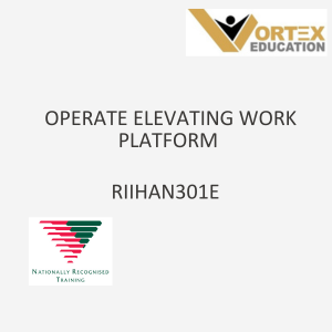 RIIHAN301E Operate elevating work platform