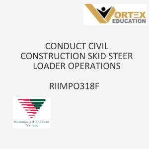 RIIMPO318F Conduct civil construction skid steer loader operations