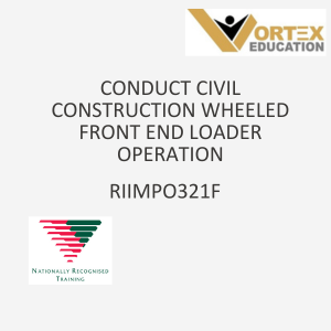 RIIMPO321F Conduct civil construction wheeled front end loader operation